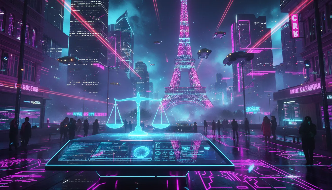 iptv légal Illustration cyberpunk d'une interface IPTV— Premium IPTV Indexing Service